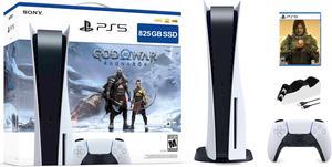 PlayStation 5 Disc Edition God of War Ragnarok Bundle with Death Stranding and Mytrix Controller Charger