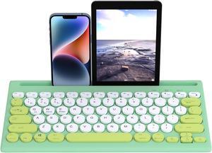 Mytrix Multi-Device Bluetooth Wireless Keyboard - Green, with Easy-Switch for Up to 4 Devices, Laptop, Windows, Mac, Chrome OS, Android, iPadOS