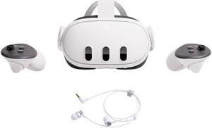 2023 New Meta Quest 3 All-In-One VR Headset 512GB Virtual Reality with Advanced Touch Plus Controllers, 2064 x 2208 up to 120 Hz Refresh Rate LCD, Enhanced Graphics, Slimmer Optics, Mytrix Earphones