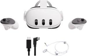 2023 New Meta Quest 3 All-In-One VR Headset 512GB Virtual Reality with Touch Plus Controllers, 2064 x 2208 up to 120 Hz Refresh Rate LCD, Enhanced Graphics, Slimmer Optics, Mytrix Cable & Earphones