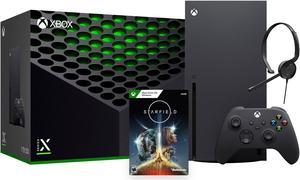 Latest Xbox Series X Gaming Console Bundle - 1TB SSD Black Xbox Console and Wireless Controller with Starfield and Mytrix Chat Headset