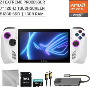 ASUS ROG Ally 512GB Gaming Handheld 7-inch Touchscreen 120Hz FHD 1080p AMD Ryzen Z1 Extreme Processor, Mytrix Hub, 128GB MicroSD Card, 4 Accessories: 5 in 1 Bundle