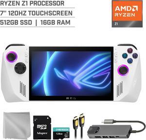 ASUS ROG Ally 512GB Gaming Handheld 7-inch Touchscreen 120Hz FHD 1080p AMD Ryzen Z1  Processor, Mytrix Hub, 128GB MicroSD Card, 4 Accessories: 5 in 1 Bundle