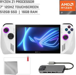 ASUS ROG Ally 512GB Gaming Handheld 7-inch Touchscreen 120Hz FHD 1080p AMD Ryzen Z1  Processor, Mytrix Hub, Screen Protector, 3 Accessories: 4 in 1 Bundle
