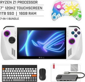 ASUS ROG Ally 1TB SSD Gaming Handheld 7-inch Touchscreen 120Hz FHD 1080p AMD Ryzen Z1  Processor, Mytrix Inkjet Wireless Pro Controller, Hub, Keyboard & Mouse Combo, 7 in 1 Bundle