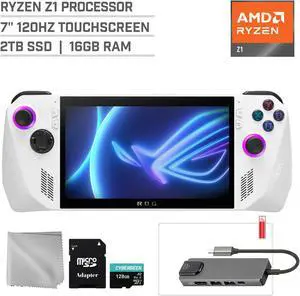 ASUS ROG Ally 2TB SSD Gaming Handheld 7-inch Touchscreen 120Hz FHD 1080p AMD Ryzen Z1  Processor, Mytrix Hub, 128GB MicroSD Card, 4 Accessories: 5 in 1 Bundle