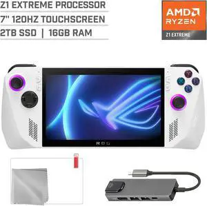 ASUS ROG Ally 2TB SSD Gaming Handheld 7-inch Touchscreen 120Hz FHD 1080p AMD Ryzen Z1 Extreme Processor, Mytrix Hub, Screen Protector, 3 Accessories: 4 in 1 Bundle