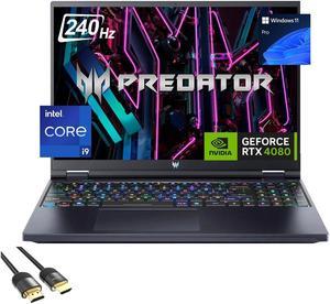 Acer Predator Helios Gaming Laptop, 16" 240Hz WQXGA Display, 13th Gen Intel Core i9-13900HX, GeForce RTX 4080, 16GB DDR5, 1TB PCIe 4.0, TB 4, RGB Backlit KB, WiFi 6E, RJ45, Mytrix HDMI, Win 11 Pro