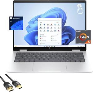 HP Envy 2-in-1 Laptop, 14" WUXGA IPS Touchscreen Display, Ryzen 5 8640HS (Up to 4.9Hz), 16GB DDR5, 1TB PCIe 4.0, Backlit KB, WiFi 6E, USB-C, BT, HDMI, Long Battery Life, Mytrix HDMI, Win 11 Pro