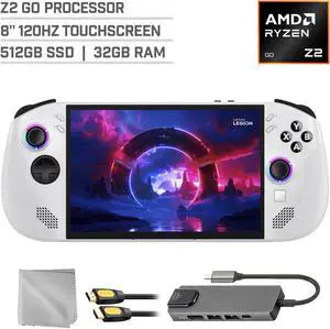 Lenovo Legion Go S 512GB Gaming Handheld 8-inch Touchscreen 120Hz WUXGA AMD Ryzen Z2 Go CPU, Mytrix Hub, HDMI Cable, 3 Accessories: 4 in 1 Bundle