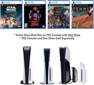 Additional PSVR2 Game Pack: Fresh Hits Package: Star Wars: Tales from the Galaxys, Five Nights at Freddy's Help Wanted 2, Tetris Effect: Connected, Tennis On-Court - GAMES ONLY, NO VR2 or PS5 Console