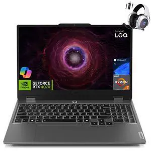 Lenovo LOQ RTX 4070 Gaming Laptop, 15.6" FHD 144Hz Display, AMD Ryzen 7 7435HS Processor, NVIDIA GeForce RTX 4070, 32GB DDR5 RAM, 2TB SSD, Backlit KB, Keypad, Gaming Headset, Win 11 Pro