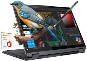 Lenovo IdeaPad Flex 5i 2-in-1 Laptop, 14" Touchscreen WUXGA Display, Intel Core i5-1235U, 8GB LPDDR4X, 512GB SSD, Copilot AI, Fingerprint, FHD Webcam, with 2019 Lifetime Office & Pen, Win 11 Home