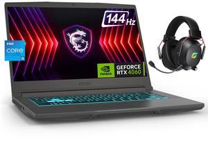 MSI Thin 4060 Gaming Laptop, 15.6" FHD 144Hz, Intel Core i5-13420H, NVIDIA GeForce RTX 4060, 16GB RAM, 1TB NVMe SSD, Ethernet, Backlit, DP, Wireless Gaming Headset, Win 11