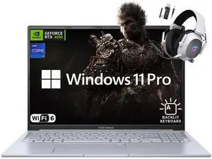 ASUS VivoBook Pro 16 Laptop, 16" WUXGA Display, Intel Core i9-13900H, NVIDIA RTX 4050, 48GB RAM, 2TB SSD, WiFi 6E, Backlit Keyboard, 2.4GHz Wireless Headset, Windows 11 Pro