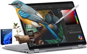 HP 2025 New Envy x360 2-in-1 Laptop, OmniBook X Flip 16" Touchscreen 2K IPS Display, AMD Ryzen AI 7 350, 24GB LPDDR5X RAM, 1TB Gen 4 SSD, Copilot AI, WiFi 6E, w/Microsoft Surface Pen, Win 11 Pro