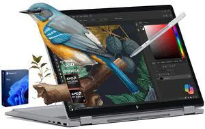 HP 2025 New Envy x360 2-in-1 Laptop, OmniBook X Flip 14" Touchscreen 2K IPS Display, AMD Ryzen AI 7 350, 24GB LPDDR5X RAM, 1TB Gen 4 SSD, Copilot AI, WiFi 6E, w/Microsoft Surface Pen, Win 11 Pro