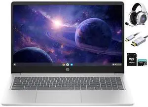 HP Chromebook 15.6 inch Laptop for Students, 15.6" HD Display, Intel N200 Processor (Up to 3.7GHz) , 8GB LPDDR5, 64GB eMMC+128GB MicroSD card, Numeric Keypad, Privacy Camera, Wi-Fi 6, Chrome OS