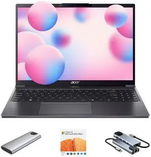 Acer Aspire Go 15 Laptop, 15.3" WUXGA 1920 x 1200 IPS, Intel Core i5, 8GB DDR5, 256GB SSD + 256GB Portable SSD, Wi-Fi 6, HDMI, Portable Laptop for Business, w/Microsoft 365, 5-in-1 Hub, Win 11 Home Acer Aspire Go 15 Laptop, 15.3" WUXGA 1920 x 1200 IPS, Intel Core i5, 8GB DDR5, 256GB SSD + 256GB Portable SSD, Wi-Fi 6, HDMI, Portable Laptop for Business, w/Microsoft 365, 5-in-1 Hub, Win 11 Home