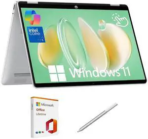 HP Omnibook 5 Flip 2 in 1 Laptop, 14" 2K Touch-Screen Laptop 8GB DDR5 RAM 1TB SSD, Intel 10-Core 5, 5MP IR, Backlit Keyboard, Laptop for Business, Student with Microsoft Pen, Lifetime MS Office
