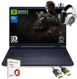 Dell Alienware 16 Aurora Gaming Laptop AC16250, 16" WQXGA Display, NVIDIA GeForce RTX 5050, Intel Core 7-240H Processor, 32GB RAM, 1TB SSD, Backlit Keyboard, with Mytrix Assy Office Lifetime, Wins 11