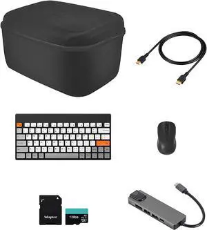 Steam Deck Travel Accessories 6-IN-1 Complete Set Mytrix Hard Carrying Storage All Protective Anti Shock Messenger Bag Soft Lining Fit Steam Deck Console, Charger & Accessories (Colorful Keyboard & SD