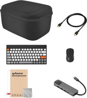 Steam Deck Travel Accessories 7-IN-1 Complete Set Mytrix Hard Carrying Storage All Protective Anti Shock Messenger Bag Soft Lining Fit Steam Deck Console, Charger & Accessories (color keyboard)