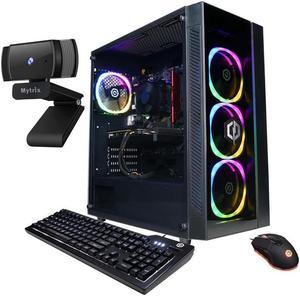 Refurbished CyberPowerPC Gamer Master 3060 Gaming Desktop AMD Ryzen 5 5600X HexaCore GeForce RTX 3060 12GB 32GB RAM 2TB PCIe SSD2TB HDD HDMIDP WiFi RJ45 RGB Mytrix Web Camera Win 10