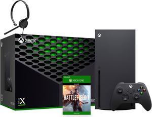 2020 Newest X Gaming Console Bundle  1TB SSD Black Xbox Console and Wireless Controller with Battlefield 1 Full Game and Xbox Chat Headset