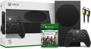 Microsoft Xbox Series S 1TB Black Console and Wireless Controller Bundle with Assassin's Creed: Unity Full Game and Mytrix High Speed HDMI