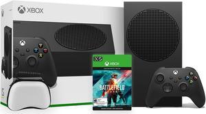 Microsoft Xbox Series S 1TB Black Console and Wireless Controller Bundle with Battlefield: 2042 Full Game and Mytrix Controller Protective Case