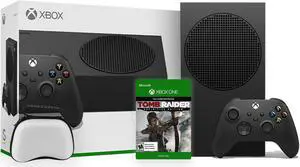 Microsoft Xbox Series S 1TB Black Console and Wireless Controller Bundle with Tomb Raider Definitive Edition Full Game and Mytrix Controller Protective Case