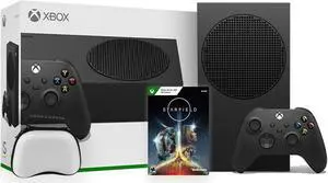 Microsoft Xbox Series S 1TB Black Console and Wireless Controller Bundle with Starfield Full Game and Mytrix Controller Protective Case