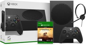 Microsoft Xbox Series S 1TB Black Console and Wireless Controller Bundle with Titanfall 2 Full Game and Mytrix Chat Headset