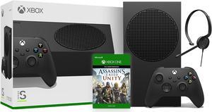 Microsoft Xbox Series S 1TB Black Console and Wireless Controller Bundle with Assassin's Creed: Unity Full Game and Mytrix Chat Headset
