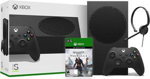 Microsoft Xbox Series S 1TB Black Console and Wireless Controller Bundle with Assassin's Creed: Valhalla Full Game and Mytrix Chat Headset