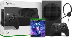 Microsoft Xbox Series S 1TB Black Console and Wireless Controller Bundle with Ori and the Will of the Wisps Full Game and Mytrix Chat Headset