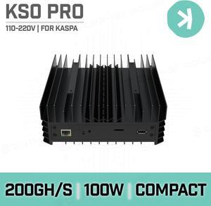 Iceriver KAS KS0 Pro 200GH/S 100W Kaspa ASIC Miner, Solid Cooling Method, Highly Reliable, Best Air-Cooling Small Home Mining Machine for Kaspa, w/Power Adapter