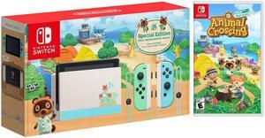 2020 New Nintendo Switch Animal Crossing New Horizons Edition Bundle with Animal Crossing New Horizons NS Game Disc  2020 New Limited Console  Best Game