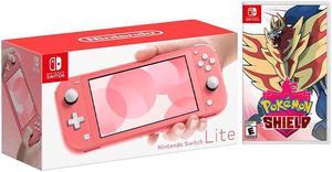2020 New Nintendo Switch Lite Coral Bundle with Pokémon Shield NS Game Disc  2019 New Game