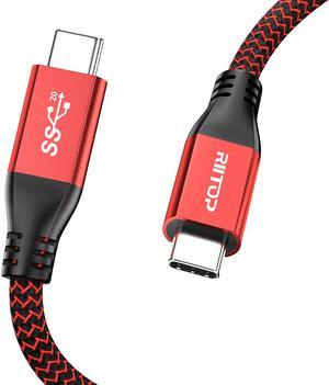 20Gb USB C to C Cable 5ft, 5A Charge, 4K Video, RIITOP USB 3.2 Type C to C Fast Charging Cable 100W(20V/5A)with Emarker, Compatible with MacBook Pro 2019 2018, iPad Pro 2019 2018, Samsung Galaxy S20+