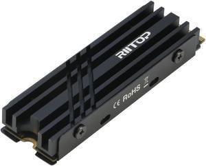 RIITOP M.2 SSD Heatsink Cooler with Thermal Silicone pad for Desktop PC PS5 M.2 PCIE NVME or SATA SSD 2280mm