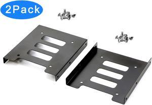 SSD Mounting Bracket(2-Pack), RIITOP 2.5 to 3.5 hard drive bay Adapter Metal SSD Holder Convert 2.5inch Hard Drive to 3.5inch