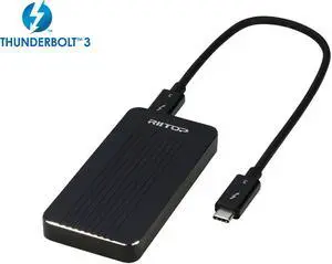 RIITOP PCIe M.2 NVMe SSD to Thunderbolt 3 TH3 Enclosure Adapter 40Gbps with Thunderbolt 3 Cable (ONLY support Thunderbolt3 Port, NOT USB C) for M Key NVMe 2280 mm SSD RIITOP PCIe M.2 NVMe SSD to Thunderbolt 3 TH3 Enclosure Adapter 40Gbps with Thunderbolt 3 Cable (ONLY support Thunderbolt3 Port, NOT USB C) for M Key NVMe 2280 mm SSD