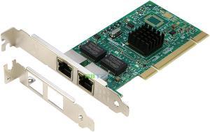 2 Ports 1000M Gigabit Ethernet PCI Network LAN Card Adapter 1Gb Dual RJ45 PCI 10/100/1000Mbps with Intel 82546 Chipset