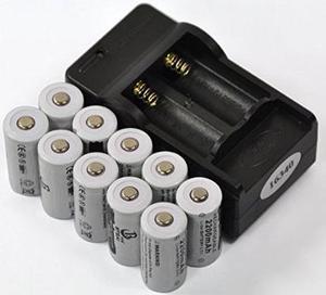 EBL 4-Pack 3.7V 2800mAh CR123A 16340 Rechargeable Batteries for Torch  Camera Flashlight