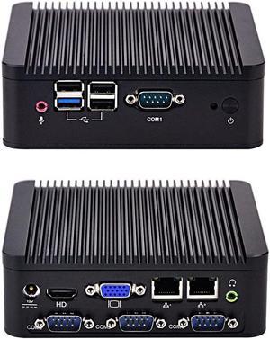 QOTOM Q190P Industrial PC - J1900 Quad Core, 4 Serial Ports (RS232), 2 Gigabit Ethernet, 10Watts