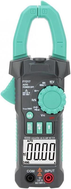 FY217 Digital Clamp Meter Multimeter True RMS NCV AC DC Automatic Range Measurement Support True RMS NCV 6000 Counts