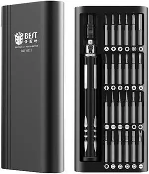 BST-8931 25 in 1 Extension Rod Handle Screwdriver Set Precision Magnetic S2 Screwdriver Bits for iPhone Watch Repair Tools Kit