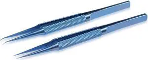 Titanium Alloy Tweezers Professional Repair Fingerprint Fly Line Phone Motherboard Precise Antimagnetic Electronics Tweezers - 2pcs